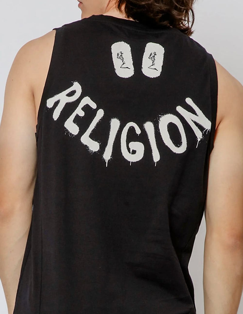 Camiseta RELIGION Smile Negra Hombre