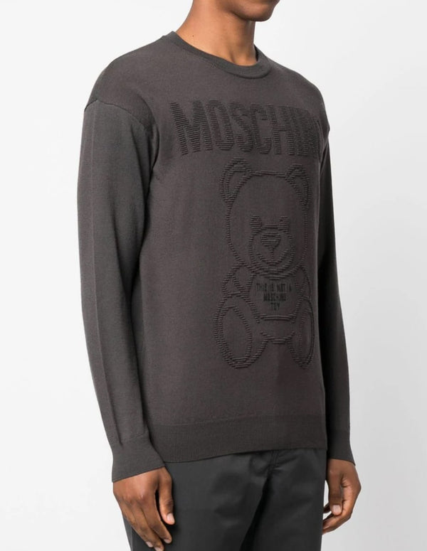 Jersey Moschino Couture Teddy Bear Gris Hombre
