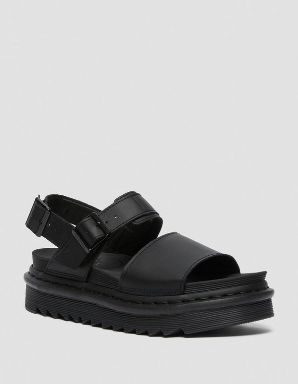 Dr. Martens Voss Leather Strap Sandals Negras Mujer