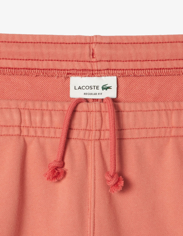 Pantalón Corto Lacoste Efecto Lavado con Logo Rosa Hombre