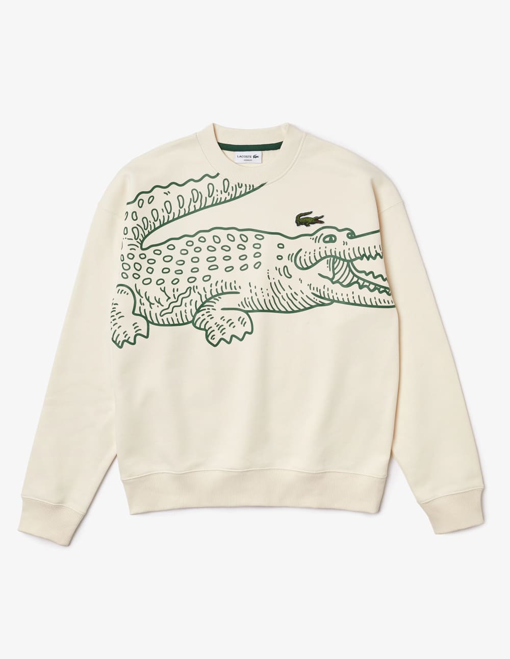 Sweatshirt Sudadera Beige Lacoste Sudadera Lacoste Celeste Básica