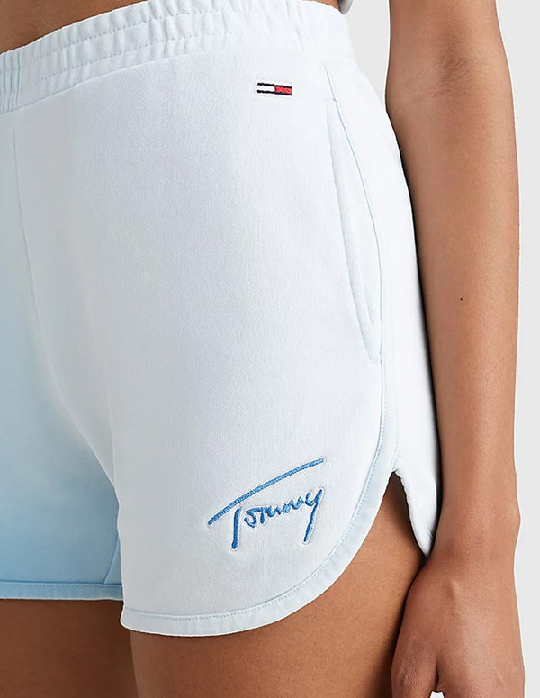 Pantalón Corto Tommy Jeans Signature Efecto Degradé Azul Mujer