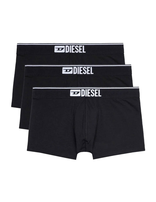 Bóxer DIESEL con Logo 3 Pack Negro Hombre