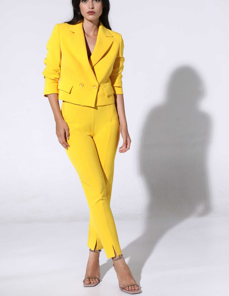 Blazer Crop &amp; ME Yellow Verbena Woman