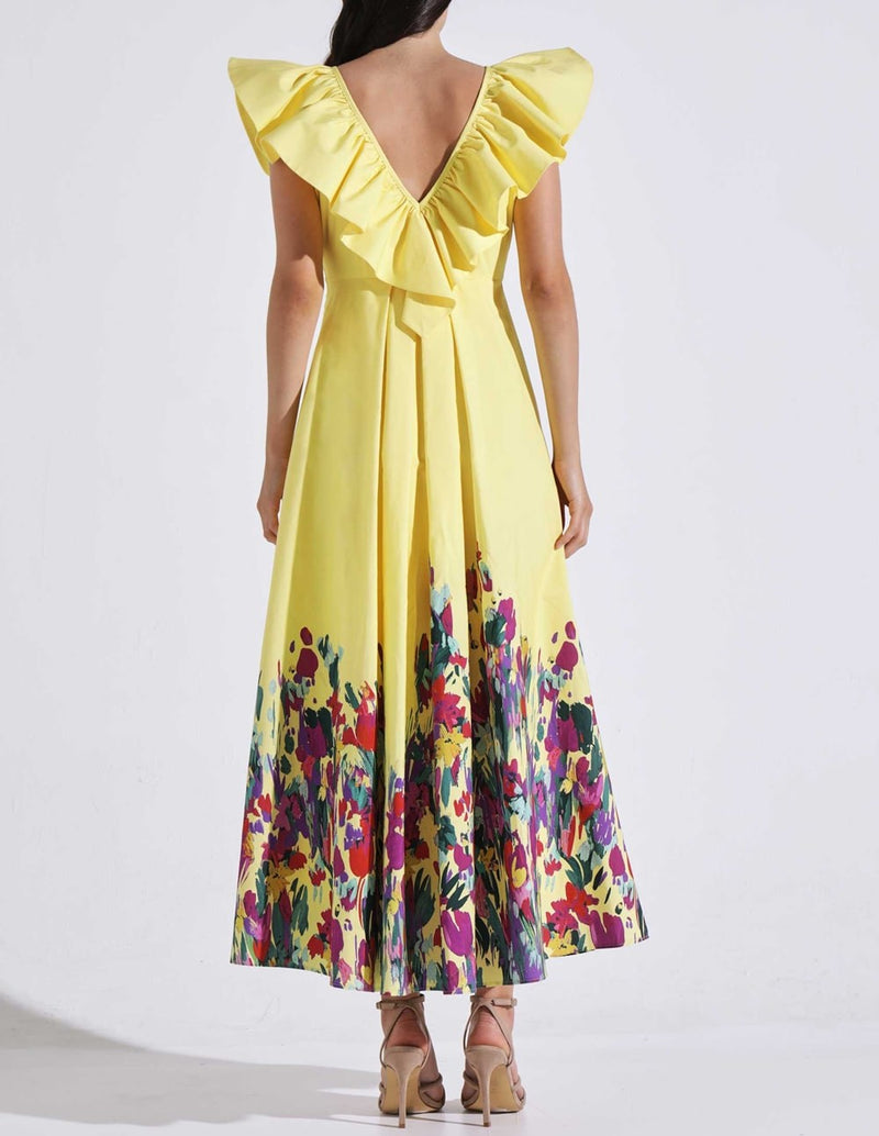 &amp; ME Freya Dress with Yellow Print Woman