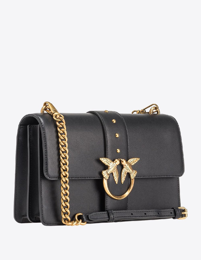 Bolso Pinko Classic Love Bag One Negro y Dorado Mujer 27 x 7 x 17 100053A0F1 Z99Q Comprar Online en Capitan Siroco Capitan Siroco