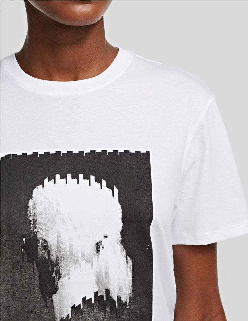 Karl Lagerfeld Print Karl Legend White Women's T-shirt