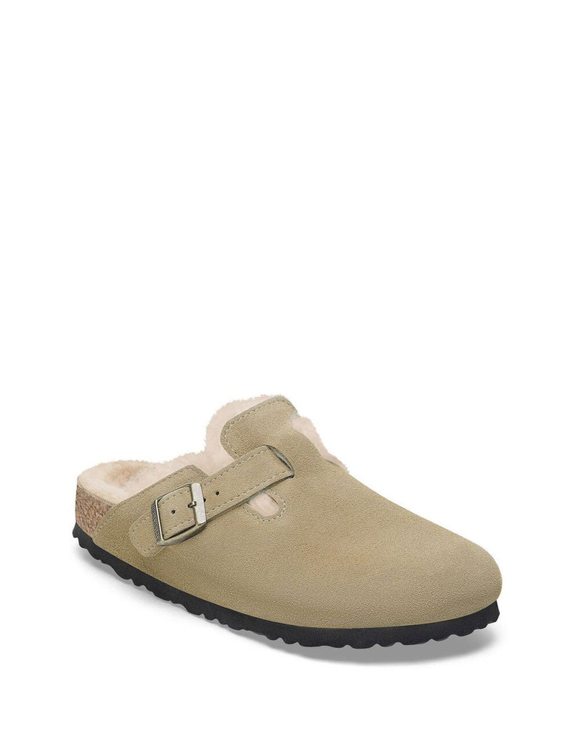 Birkenstock Boston Shearling Suede Leather Beiges Mujer