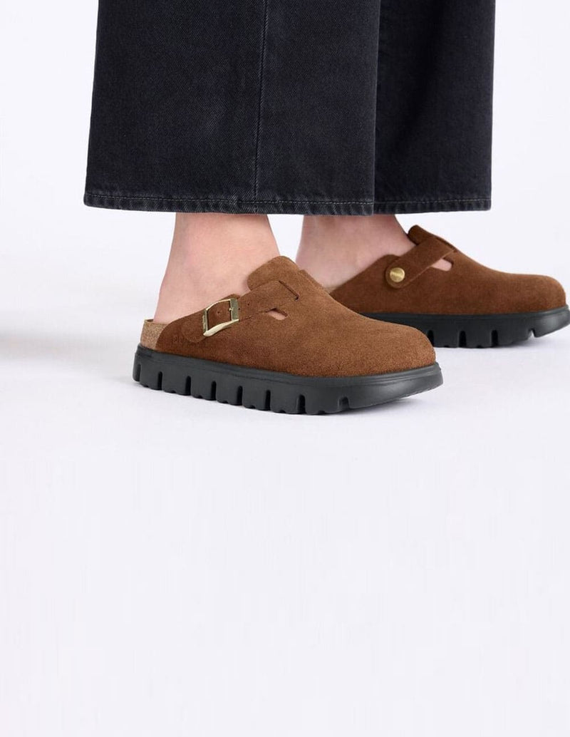 Birkenstock Boston Chunky Marrones Mujer