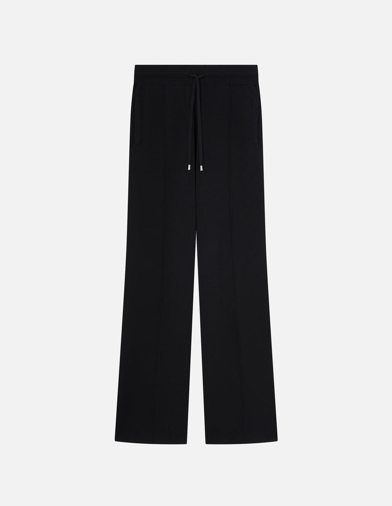 Pantalón Pinko de Felpa con Logo Negro Mujer