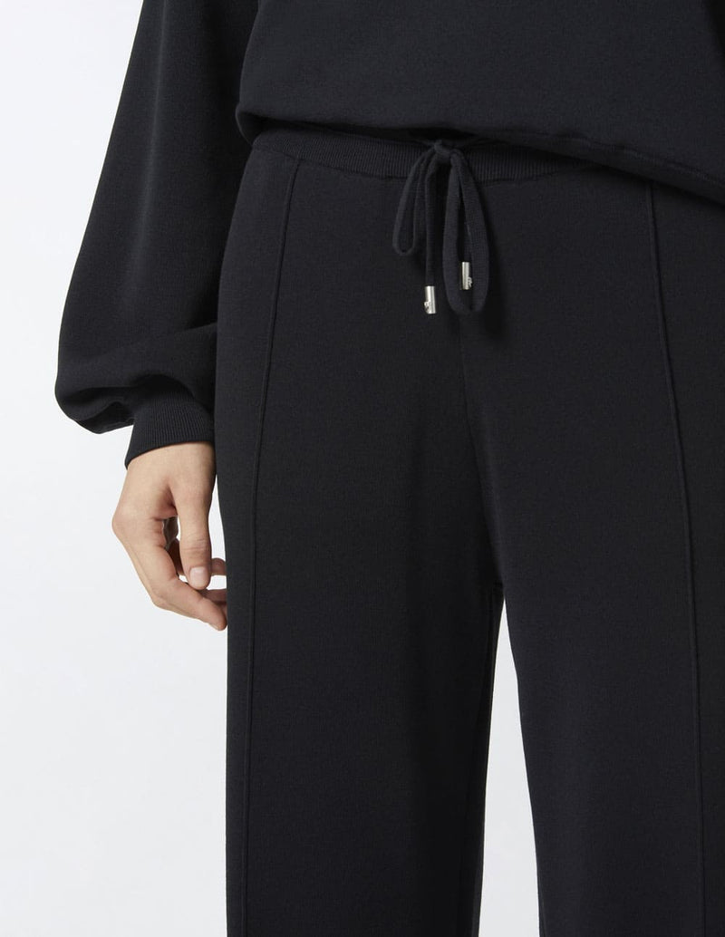 Pantalón Pinko de Felpa con Logo Negro Mujer