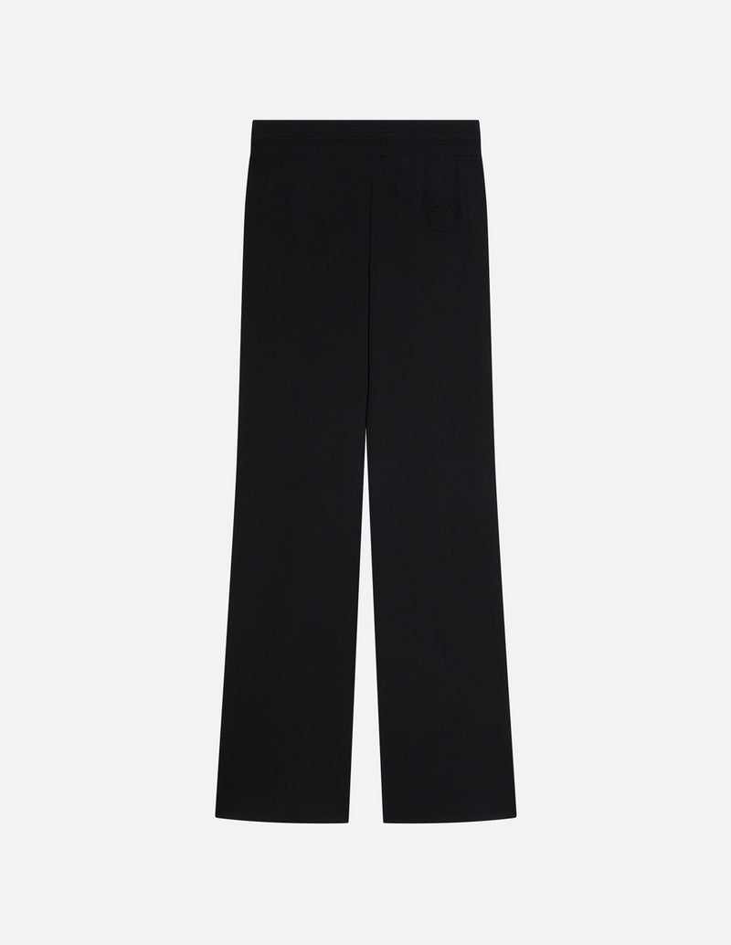 Pantalón Pinko de Felpa con Logo Negro Mujer