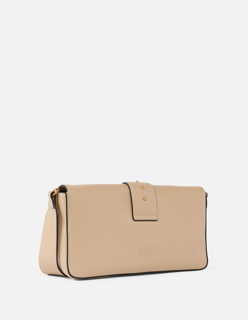 Bolso Pinko Desestructurado Love Beige Mujer 15 x 27 x 7