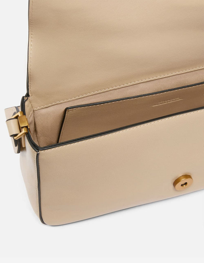 Bolso Pinko Desestructurado Love Beige Mujer 15 x 27 x 7