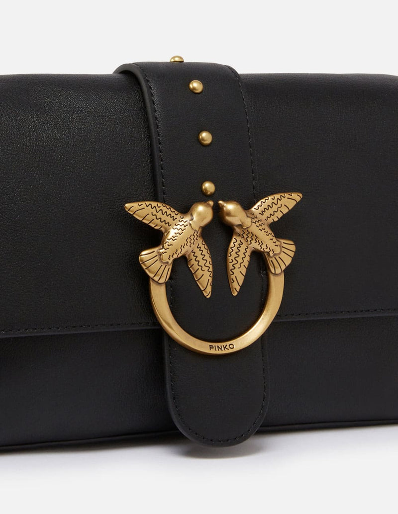 Bolso Pinko Desestructurado Love Negro Mujer 15 x 27 x 7