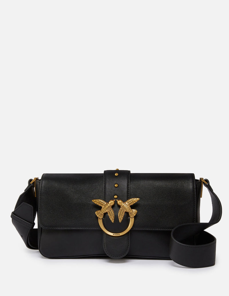 Bolso Pinko Desestructurado Love Negro Mujer 15 x 27 x 7
