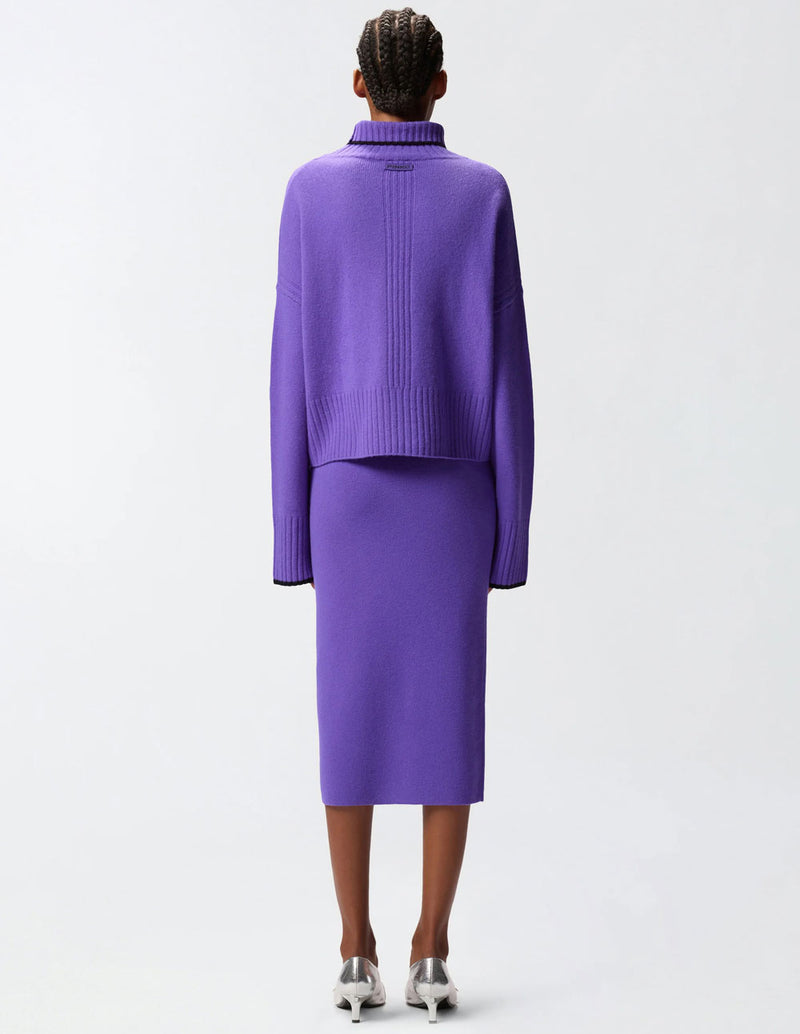 Jersey Pinko de Cuello Alto Morado Mujer