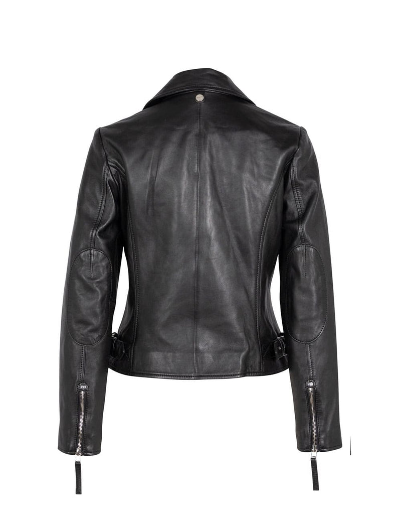 Chaqueta Gipsy de Cuero Pajsa Negra Mujer