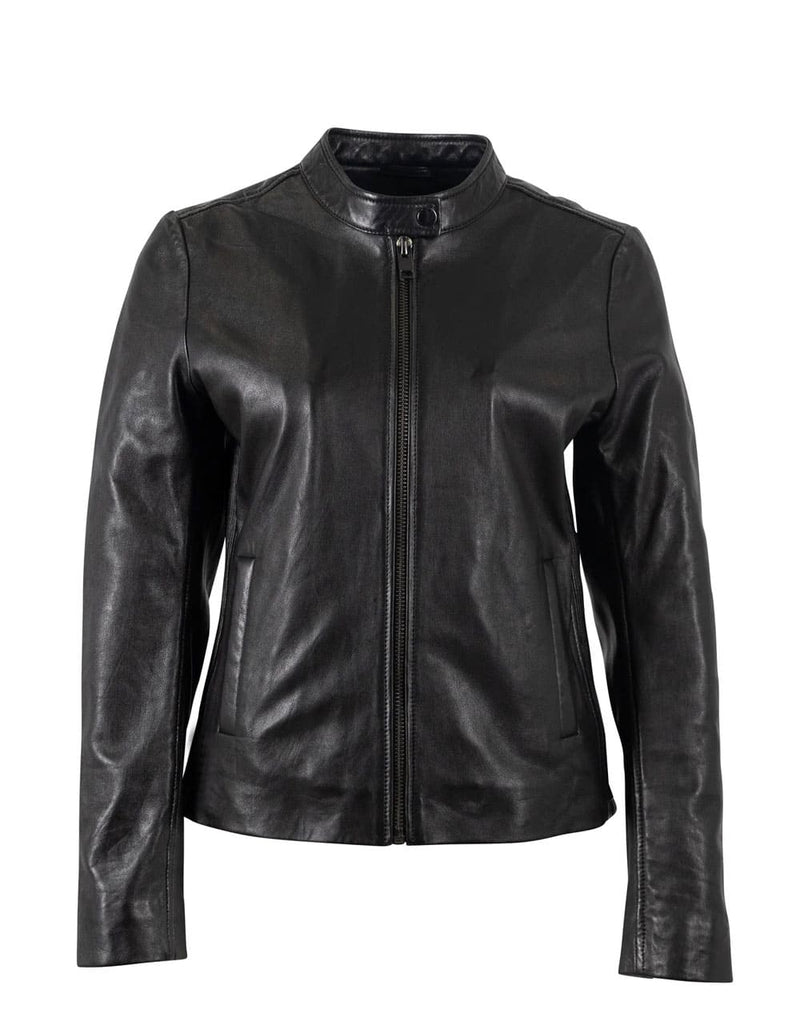 Cazadora Mauritius de Cuero Mair Negra Mujer