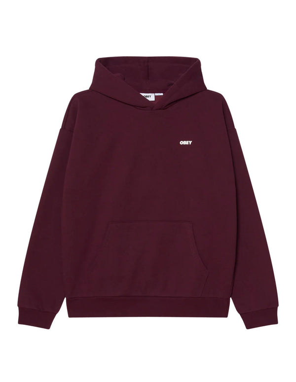 Sudadera con Capucha Obey Bold Star Burdeos Hombre
