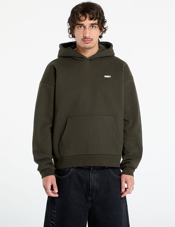 Sudadera con Capucha Obey Bold Icon Verde Hombre