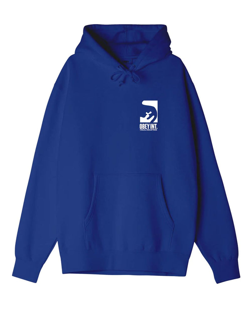 Sudadera con Capucha Obey Visual Industries Azul Unisex