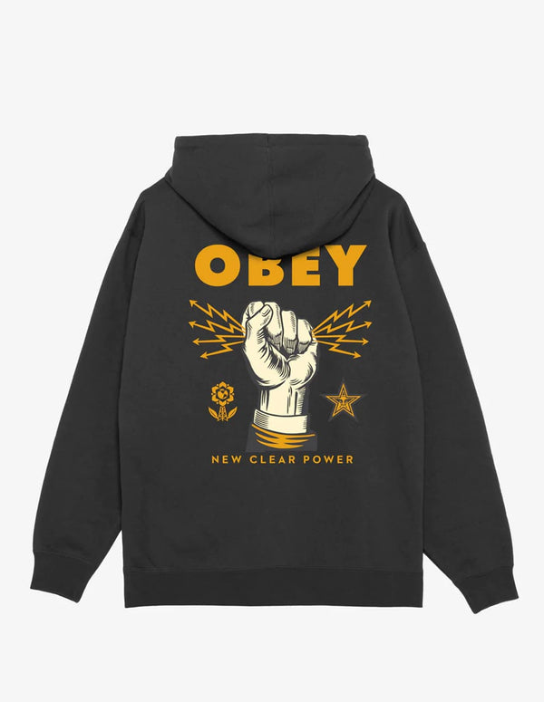 Sudadera con Capucha Obey New Clear Power Negra Unisex