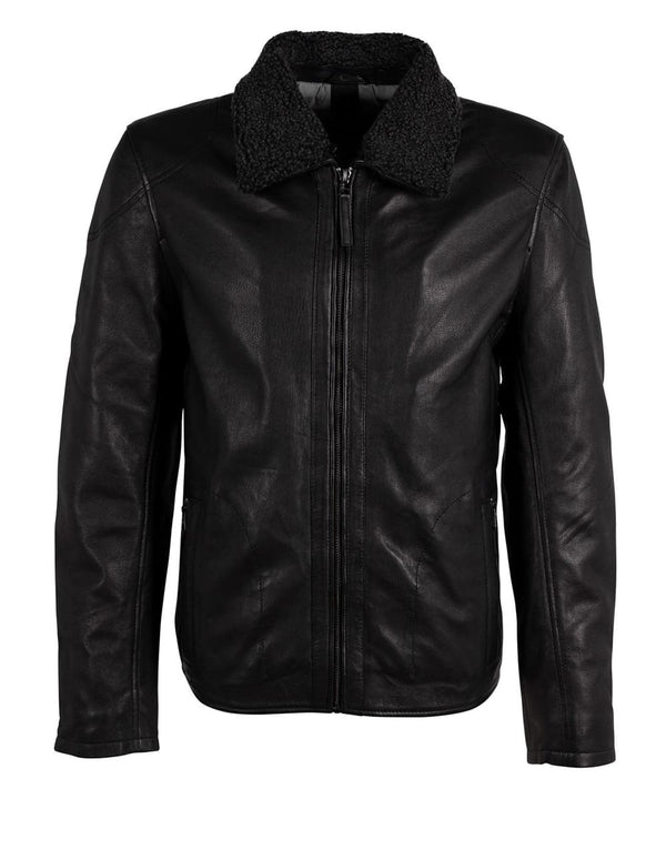 Chaqueta de Cuero Gipsy Grover Negra Hombre