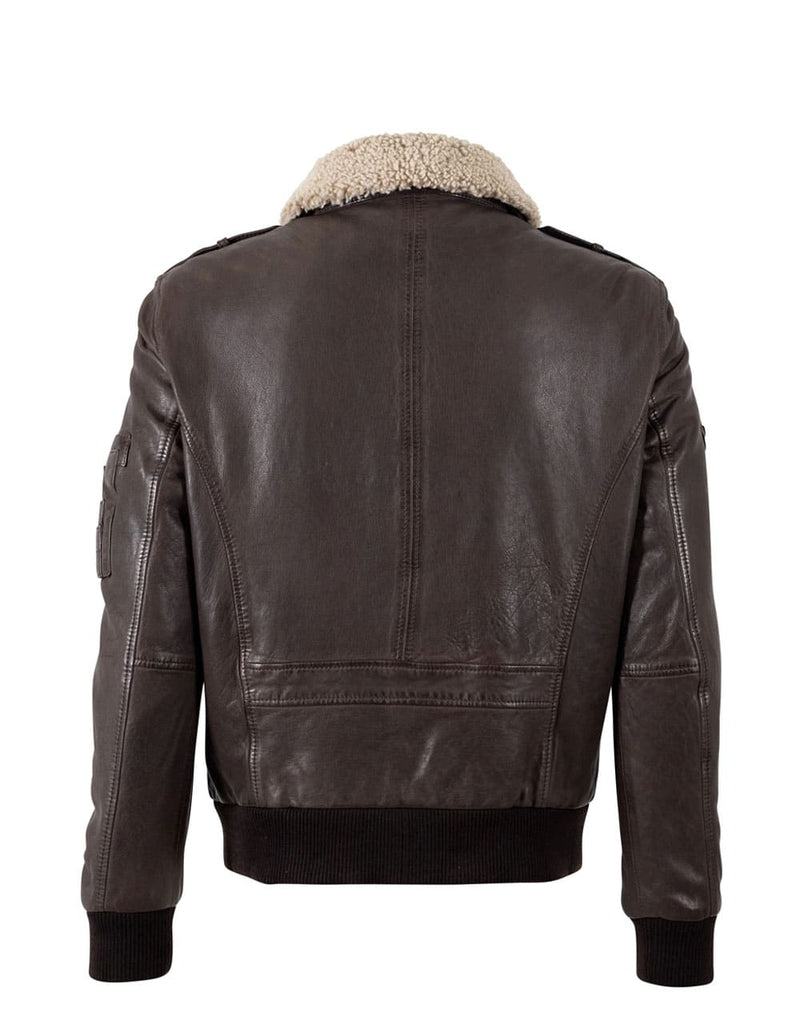 Cazadora Mauritius de Cuero Star Pilot Marrón Hombre