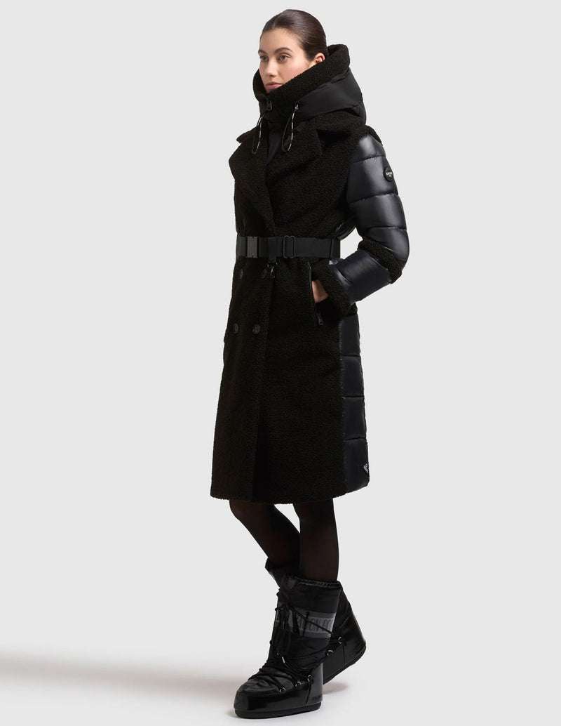 Abrigo Khujo Kalmia Negro Mujer