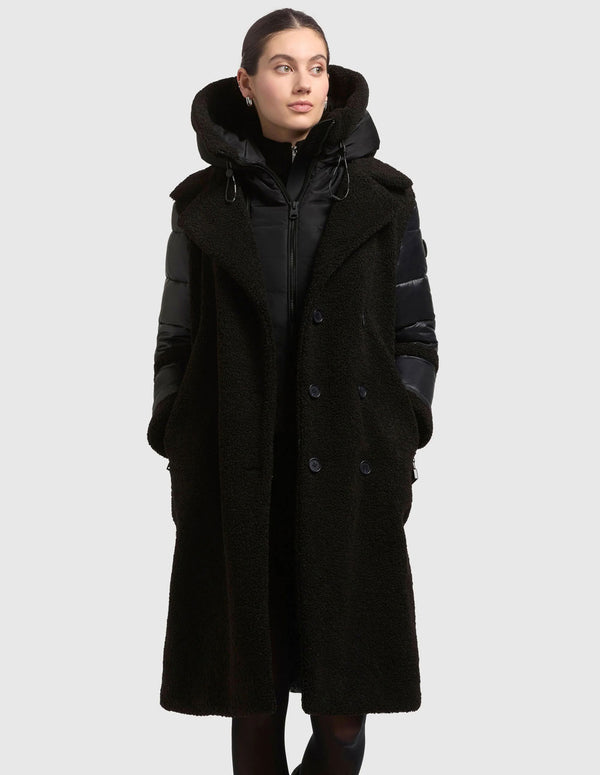 Abrigo Khujo Kalmia Negro Mujer