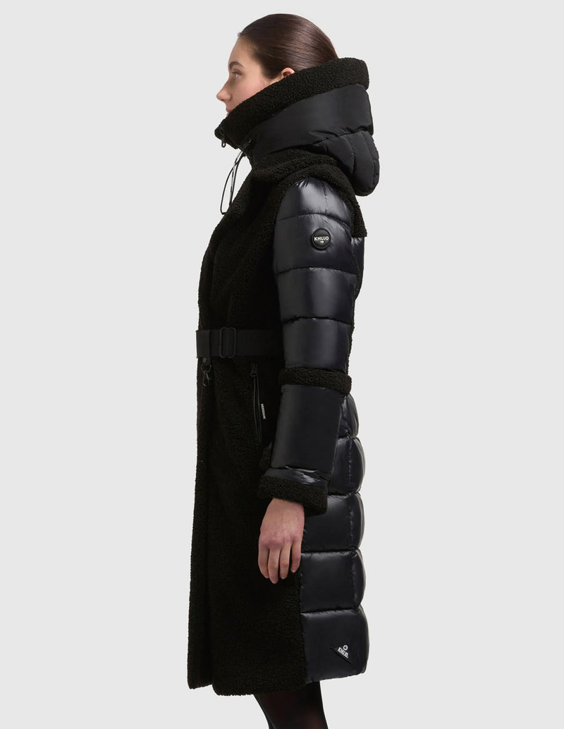 Abrigo Khujo Kalmia Negro Mujer