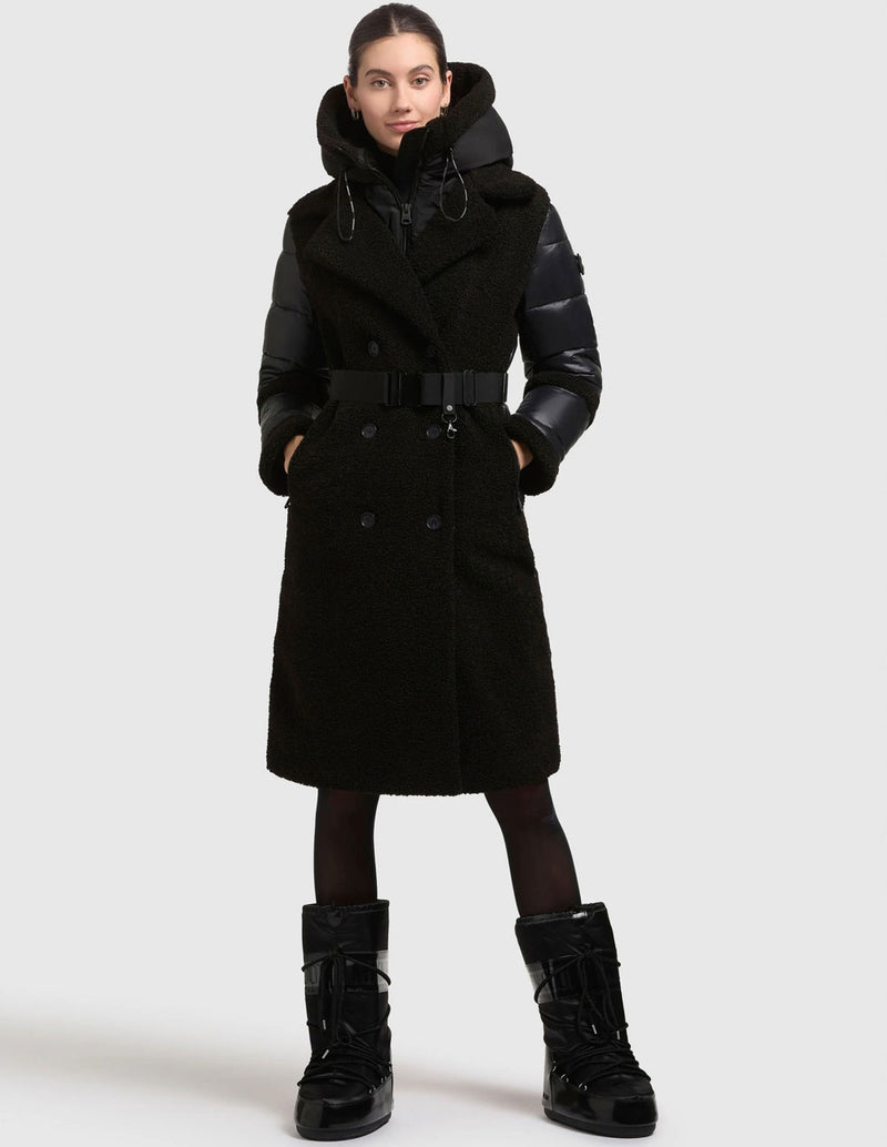 Abrigo Khujo Kalmia Negro Mujer