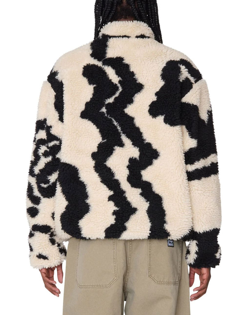 Chaqueta Obey Shaggy Sherpa Beige Hombre