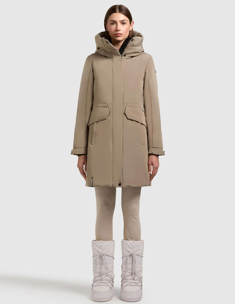 Parka Khuko Sina Gris Mujer