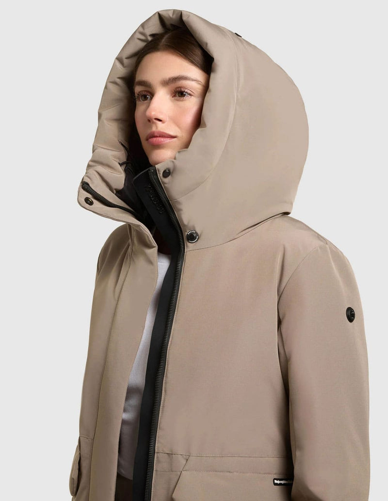 Parka Khuko Sina Gris Mujer