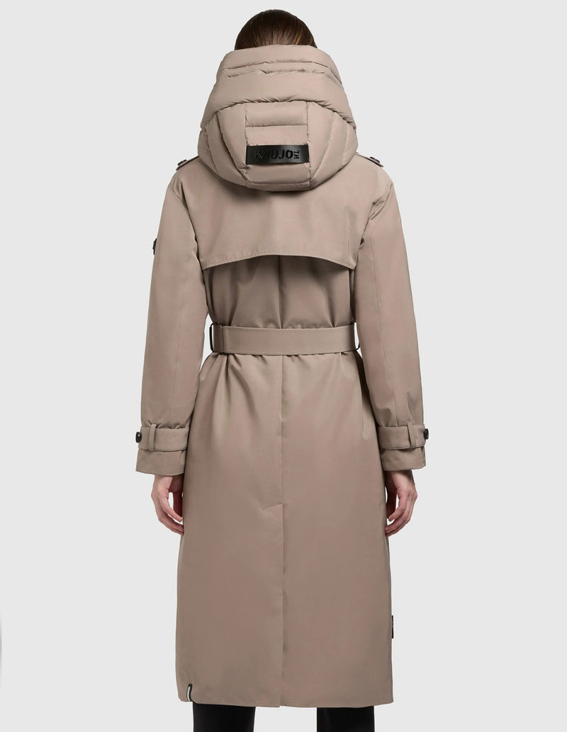 Abrigo Khujo Elena Gris Mujer