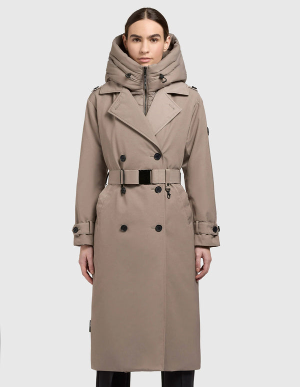 Abrigo Khujo Elena Gris Mujer