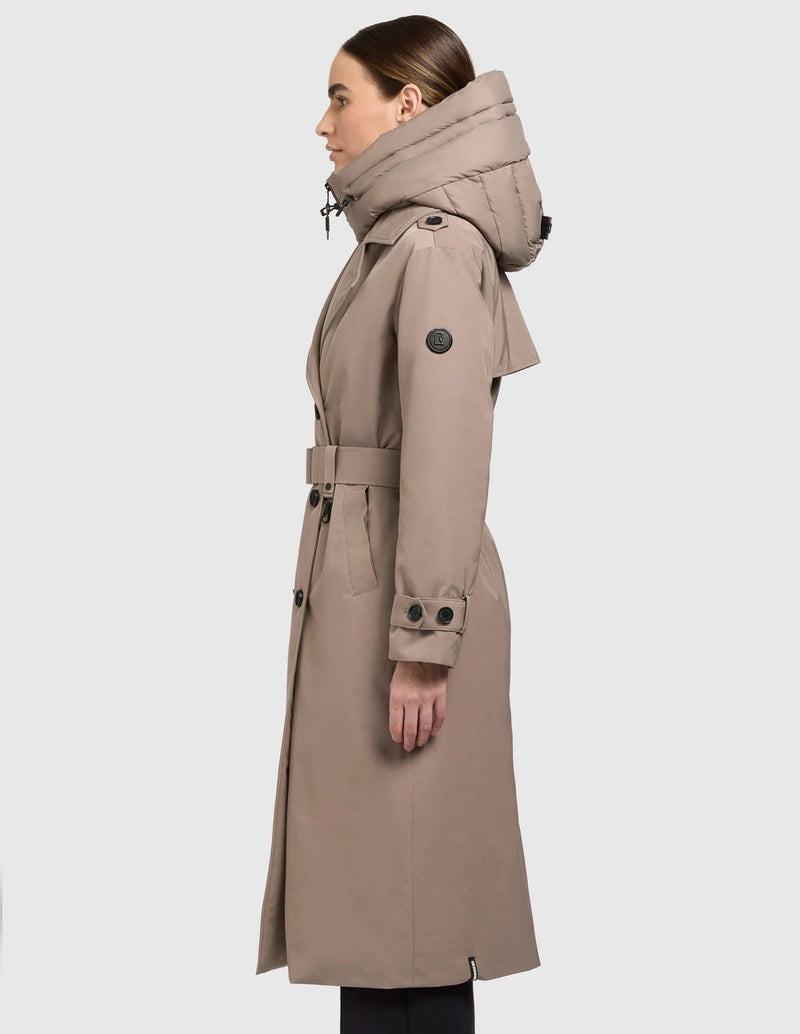 Abrigo Khujo Elena Gris Mujer