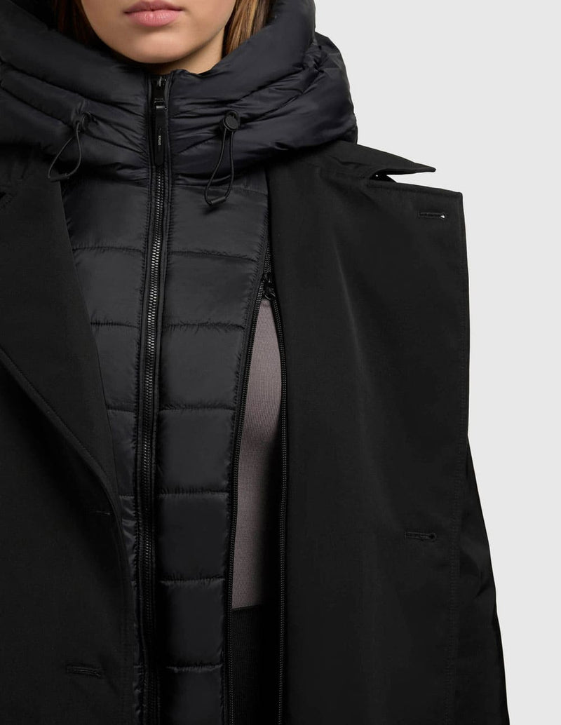 Abrigo Khujo Elena Negro Mujer