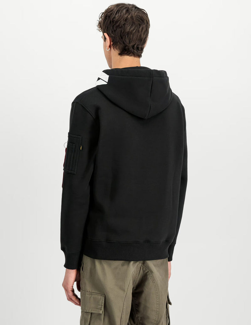Sudadera con Capucha Alpha Industries Negra Hombre