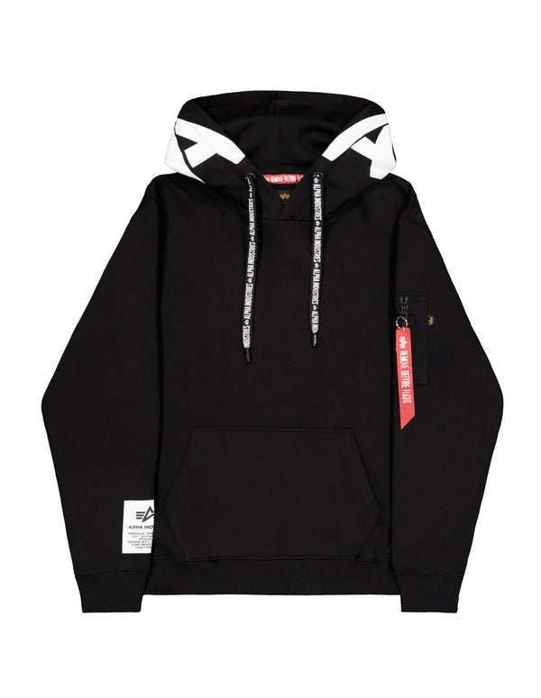 Sudadera con Capucha Alpha Industries Negra Hombre