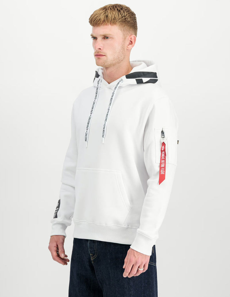 Sudadera con Capucha Alpha Industries Blanca Hombre