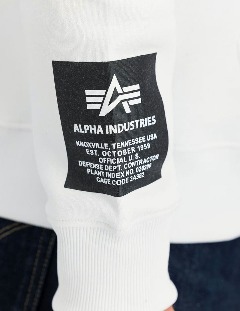 Sudadera con Capucha Alpha Industries Blanca Hombre