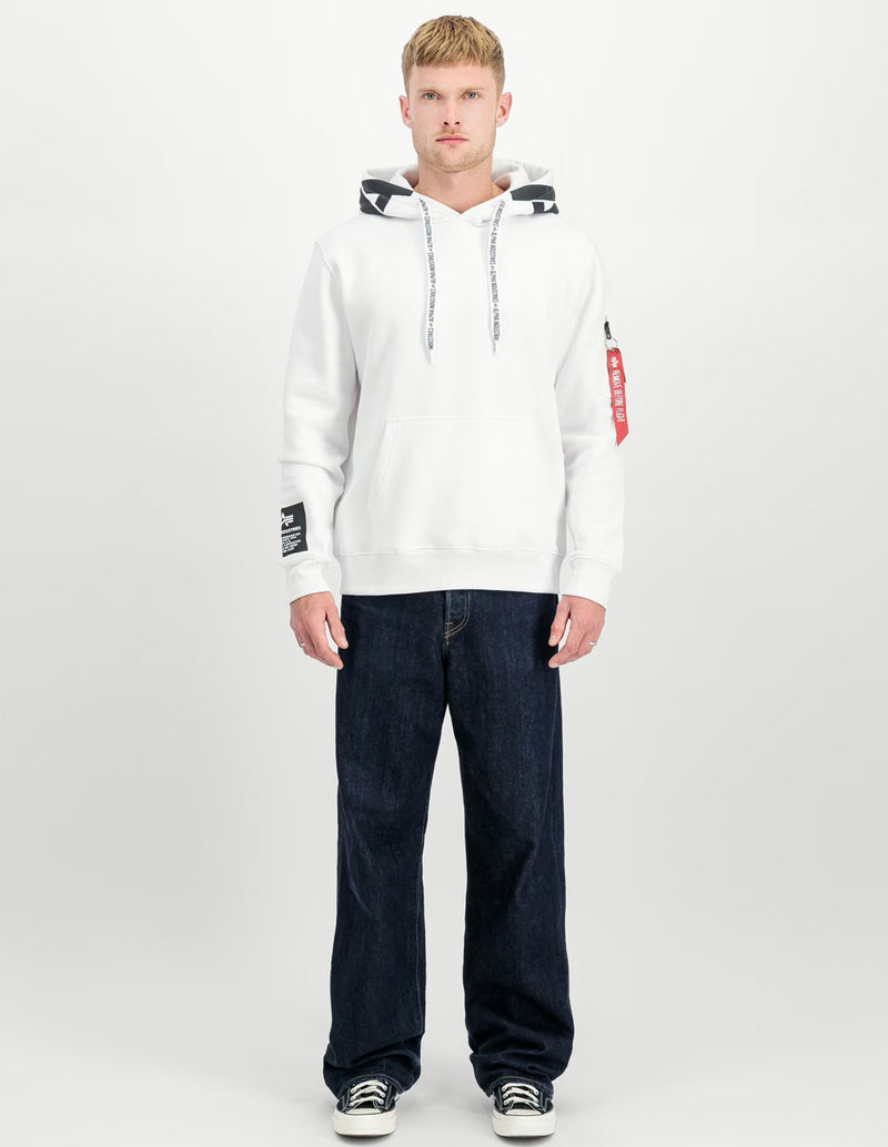 Sudadera con Capucha Alpha Industries Blanca Hombre