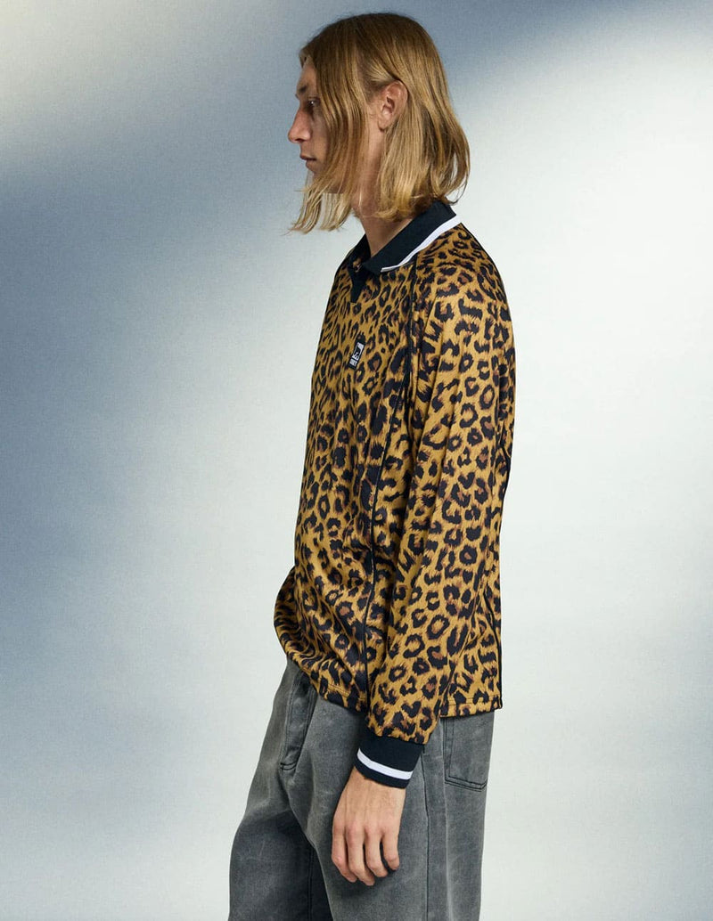 Polo Obey Collar Marrón Hombre