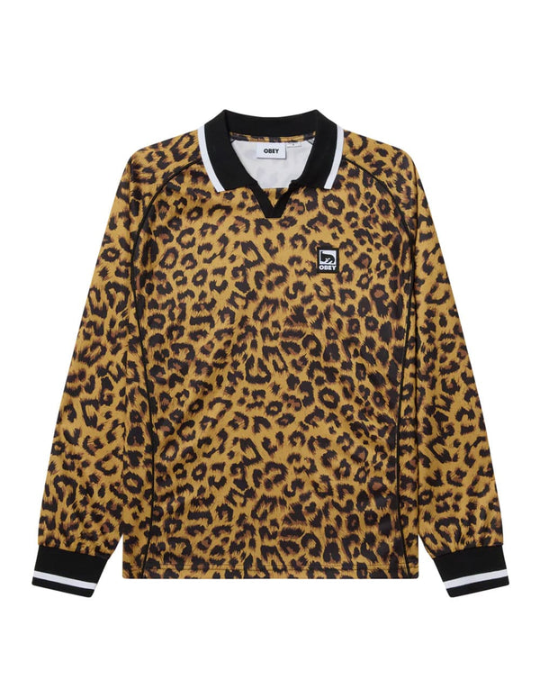 Polo Obey Collar Marrón Hombre