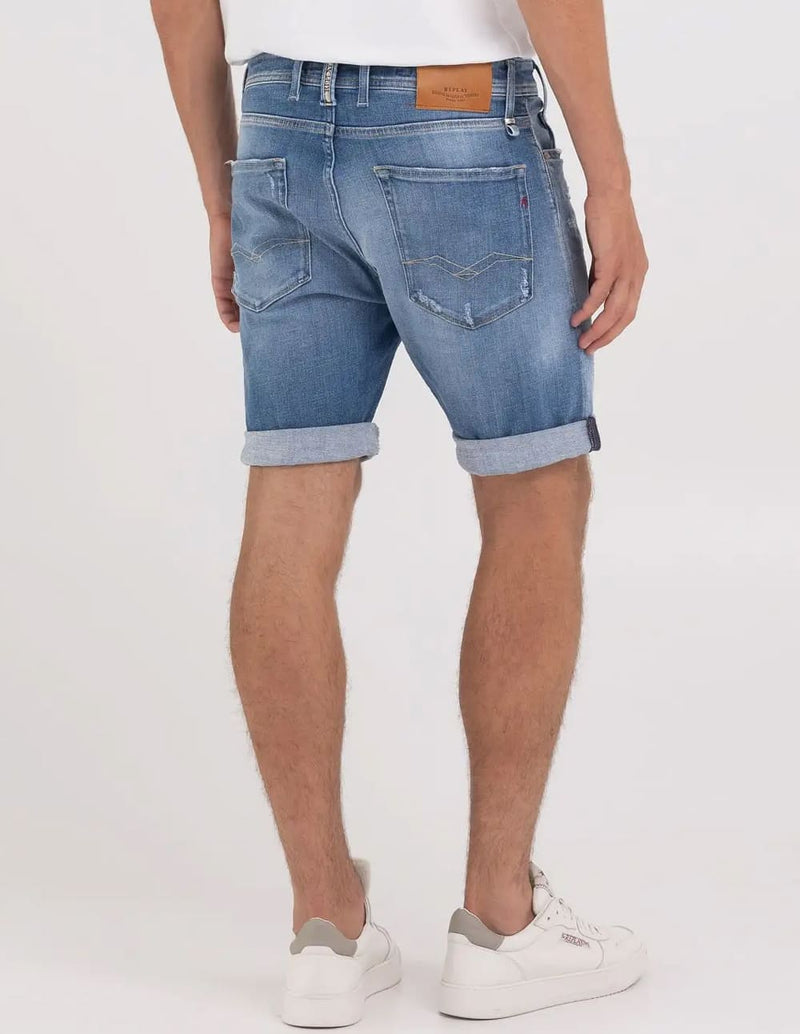 Pantalón Vaquero Replay Corto Azul Hombre