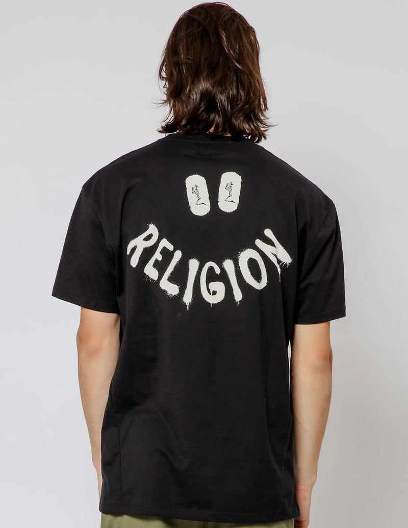 Camiseta RELIGION Smile Negra Hombre