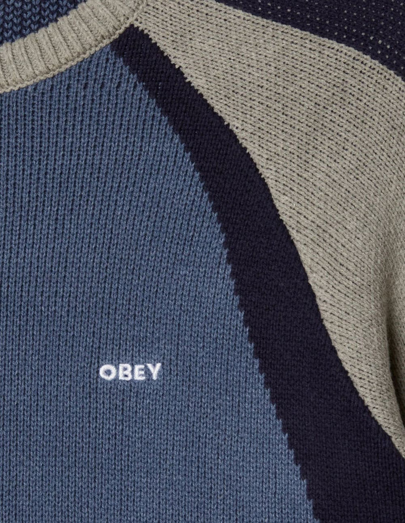 Jersey Obey Raglan Azul Hombre